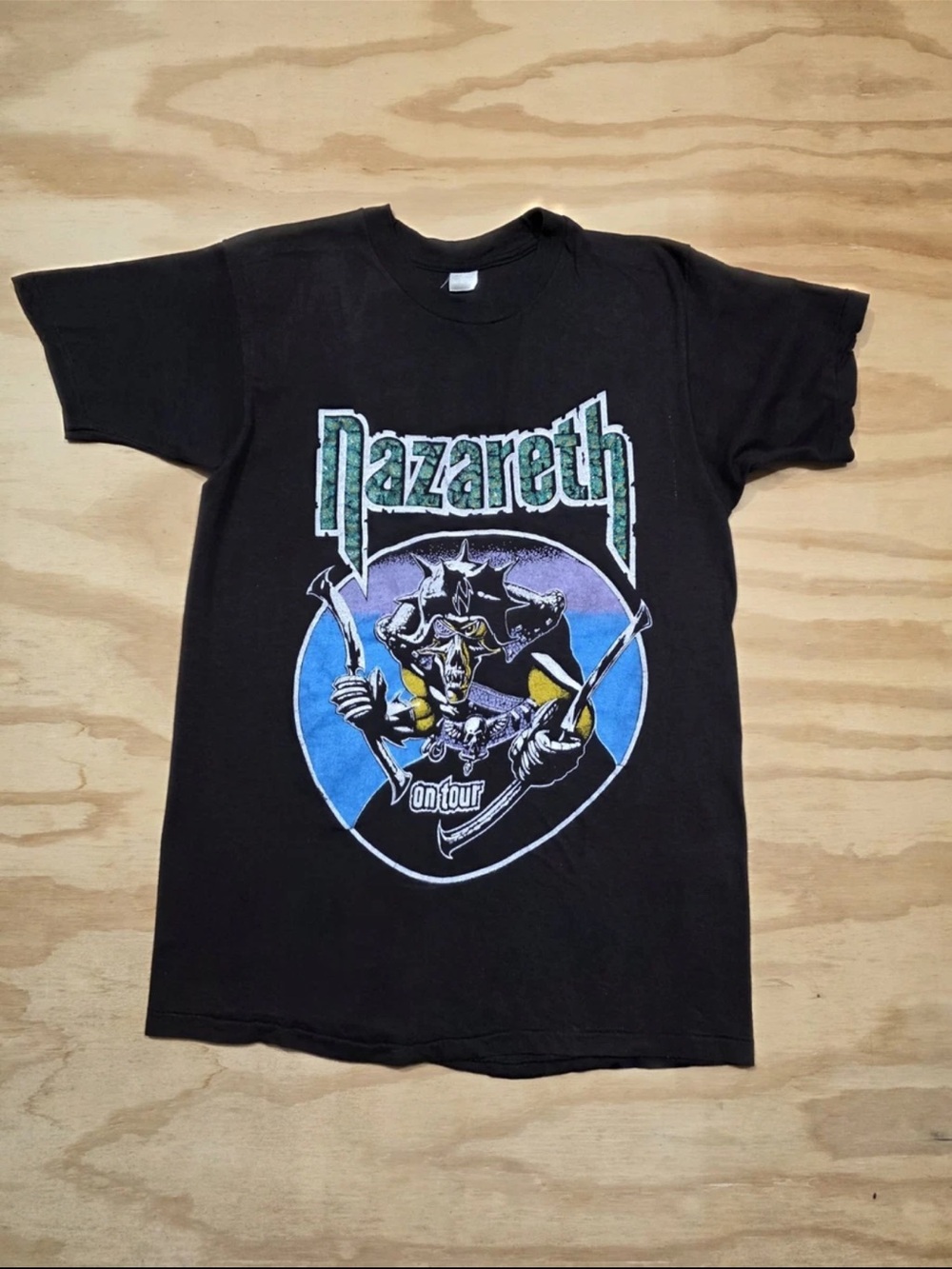True Vintage 70's Band Tee Nazareth No MEAN CITY Tour T Shirt rat skull Rock